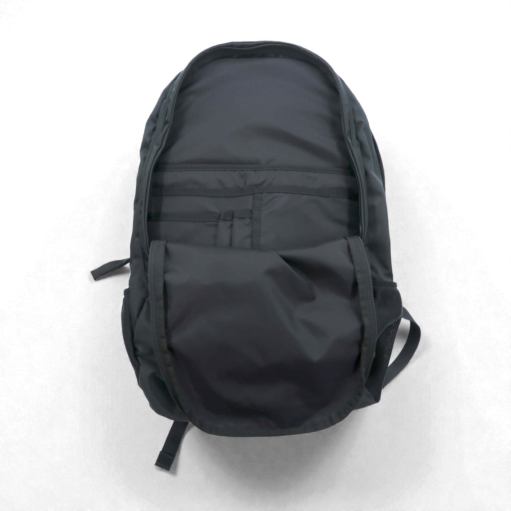 PORTER (Yoshida Bag) Made in Japan DRIVE DAYPACK Backpack, 12L, with Laptop Sleeve, Black Nylon, 635-06825