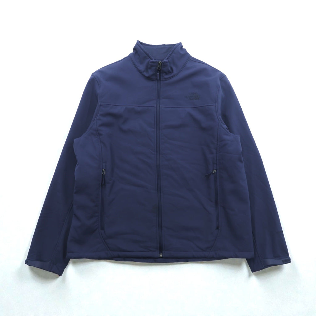 THE NORTH FACE Apex Chrome Thermal Jacket, Softshell Fleece XL, Navy, Drawcord, Boa Lining, NF0A2TBA, Windwall