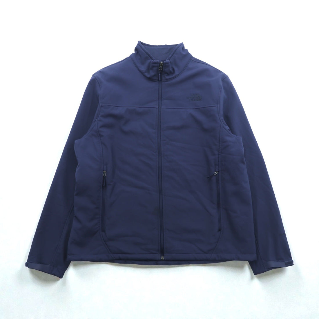 THE NORTH FACE Apex Chrome Thermal Jacket, Softshell Fleece XL, Navy, Drawcord, Boa Lining, NF0A2TBA, Windwall