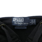 Polo Ralph Lauren ビッグポニー 刺繍 ジップパーカー L ブラック 裏起毛 CUSTOM FIT コットン