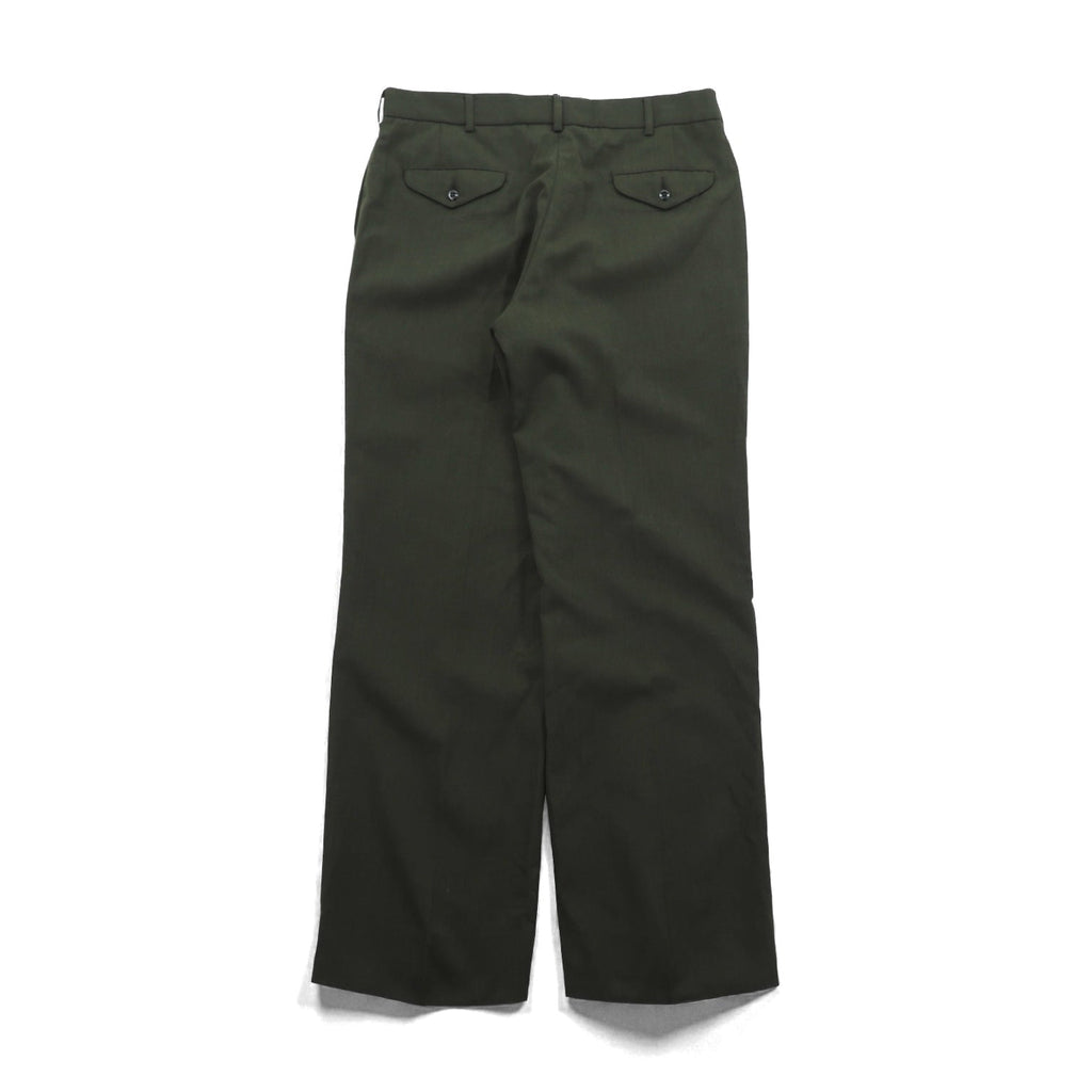 USMCワンピースTrousers スラックス パンツ L カーキ ウール ギャバジン DEFENSE LOSISTICS AGENCY 8405-01-279-7702