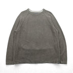 Eddie Bauer V-Neck Crew Neck Cotton Knit Sweater, XL, Beige, Raglan Sleeves