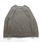 Eddie Bauer V-Neck Crew Neck Cotton Knit Sweater, XL, Beige, Raglan Sleeves