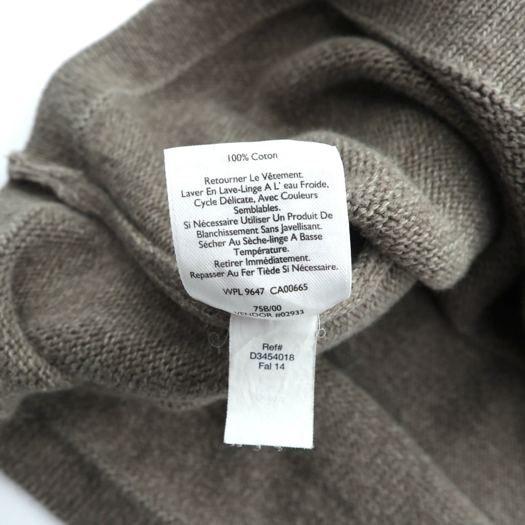 Eddie Bauer V-Neck Crew Neck Cotton Knit Sweater, XL, Beige, Raglan Sleeves