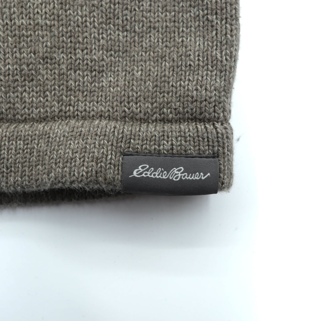 Eddie Bauer V-Neck Crew Neck Cotton Knit Sweater, XL, Beige, Raglan Sleeves