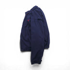 POLO GOLF RALPH LAUREN 90s Peach Skin Swing Top Harrington Jacket, XL, Navy, Check Lining, Small Pony Embroidery, Chin Strap