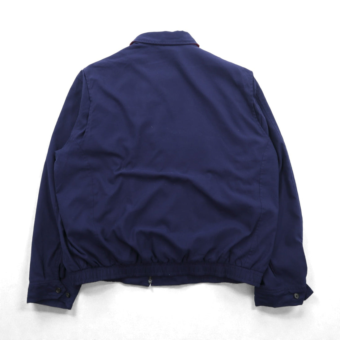 POLO GOLF RALPH LAUREN 90s Peach Skin Swing Top Harrington Jacket, XL, Navy, Check Lining, Small Pony Embroidery, Chin Strap