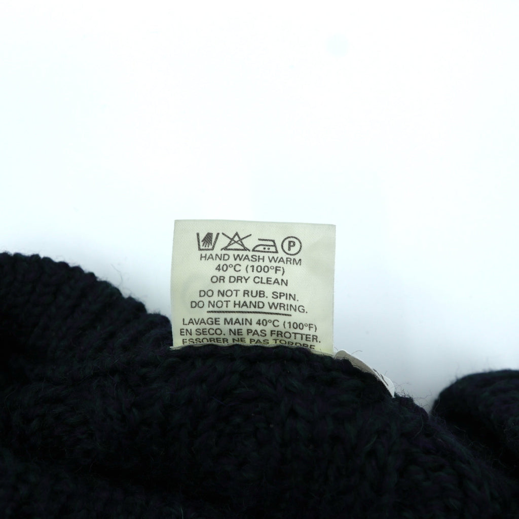 90s Ireland Vintage Cable Knit ARAN COUNTRY Fisherman Sweater, 2XL, Navy Wool, Made in