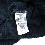 90s Ireland Vintage Cable Knit ARAN COUNTRY Fisherman Sweater, 2XL, Navy Wool, Made in
