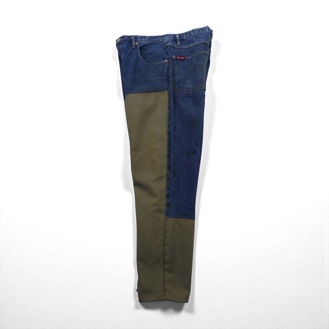 Columbia 90年代 ダブルニー ハンティング デニムパンツ ジーンズ L インディゴ ベージュ
