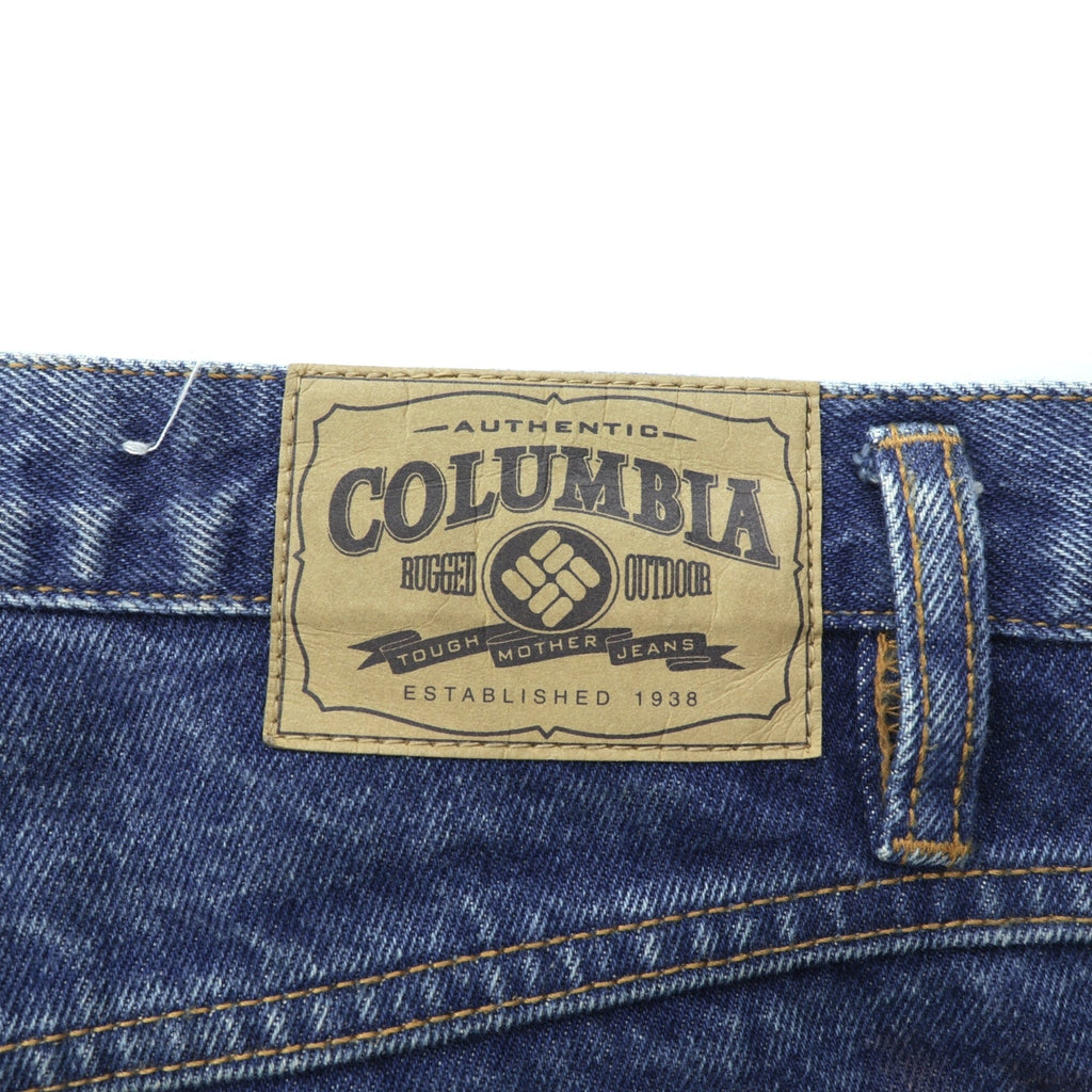 Columbia 90年代 ダブルニー ハンティング デニムパンツ ジーンズ L インディゴ ベージュ