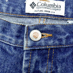 Columbia 90年代 ダブルニー ハンティング デニムパンツ ジーンズ L インディゴ ベージュ