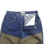 Columbia 90年代 ダブルニー ハンティング デニムパンツ ジーンズ L インディゴ ベージュ