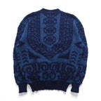 90s USA Vintage Jacquard Knit GITANO 幾何学柄 ニット カーディガン XL ネイビー アクリル 90年代 USA製