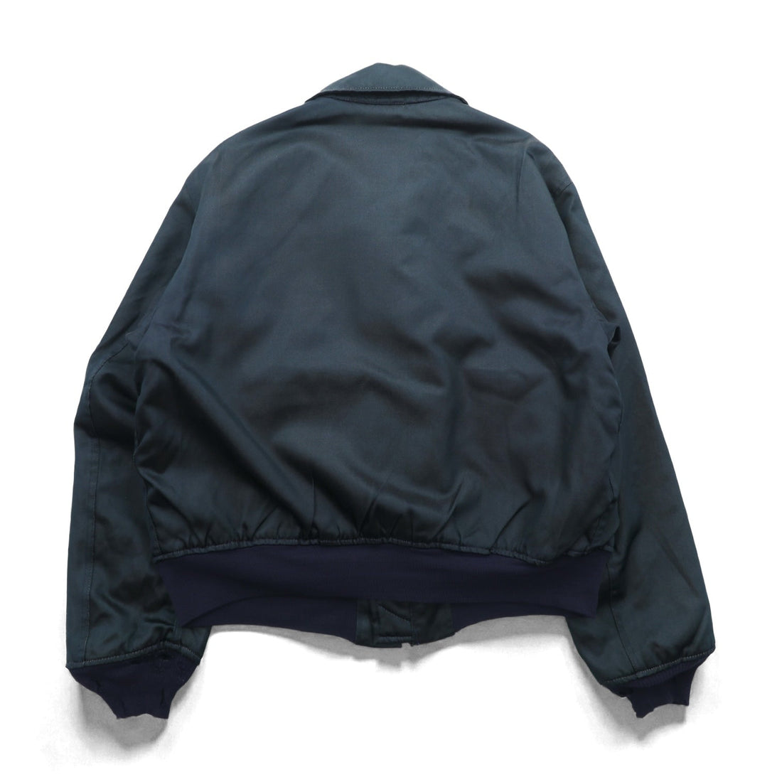 ALPHA INDUSTRIES 90s Made in USA CWU 45P Flight Jacket, Large, Navy, Flame Retardant, Short Length, Tattered