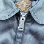 ALPHA INDUSTRIES 90s Made in USA CWU 45P Flight Jacket, Large, Navy, Flame Retardant, Short Length, Tattered