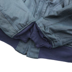ALPHA INDUSTRIES 90s Made in USA CWU 45P Flight Jacket, Large, Navy, Flame Retardant, Short Length, Tattered