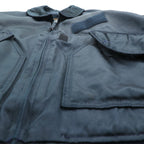ALPHA INDUSTRIES 90s Made in USA CWU 45P Flight Jacket, Large, Navy, Flame Retardant, Short Length, Tattered