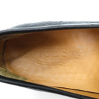 TOD'S ヴァンプ ドライビングシューズ スリッポン ローファー 28cm ブラック レザー イタリア製