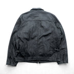 WILSONS 90年代 レザージャケット 中綿 Thinsulate Ultra ライダース XL ブラック 襟付き キルティングライナー 着脱式 ジップアップ