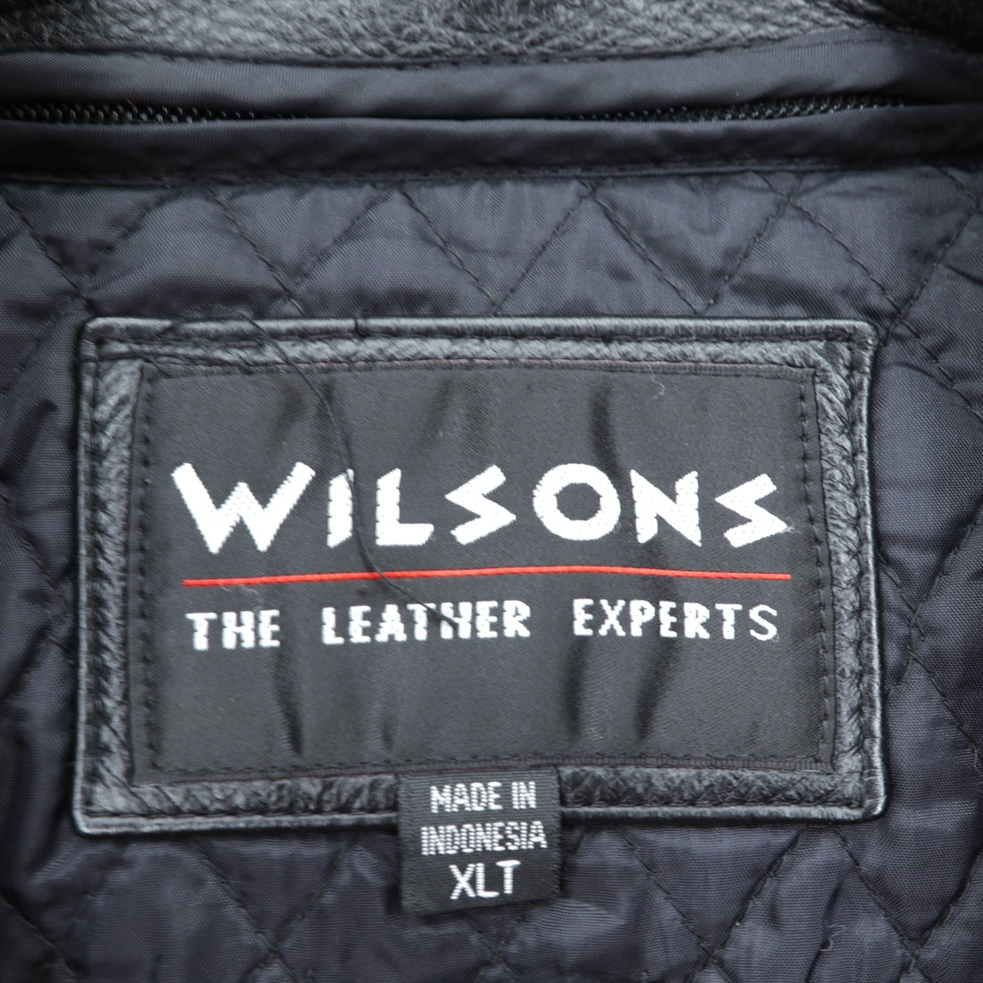 WILSONS 90年代 レザージャケット 中綿 Thinsulate Ultra ライダース XL ブラック 襟付き キルティングライナー 着脱式 ジップアップ