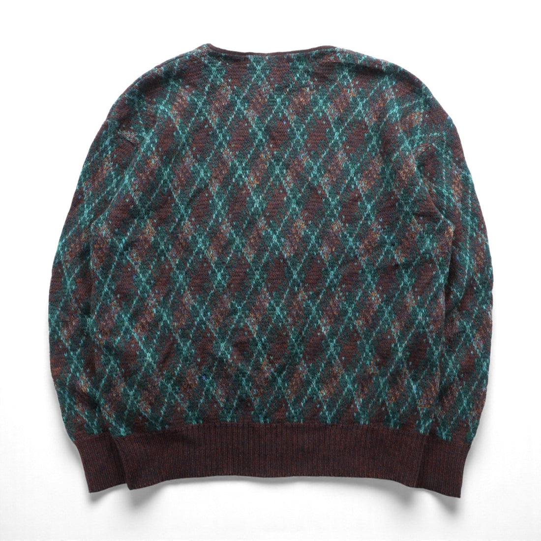 Preppy 80s France Vintage Knit ニット カーディガン L アーガイル柄 80年代 フランス製