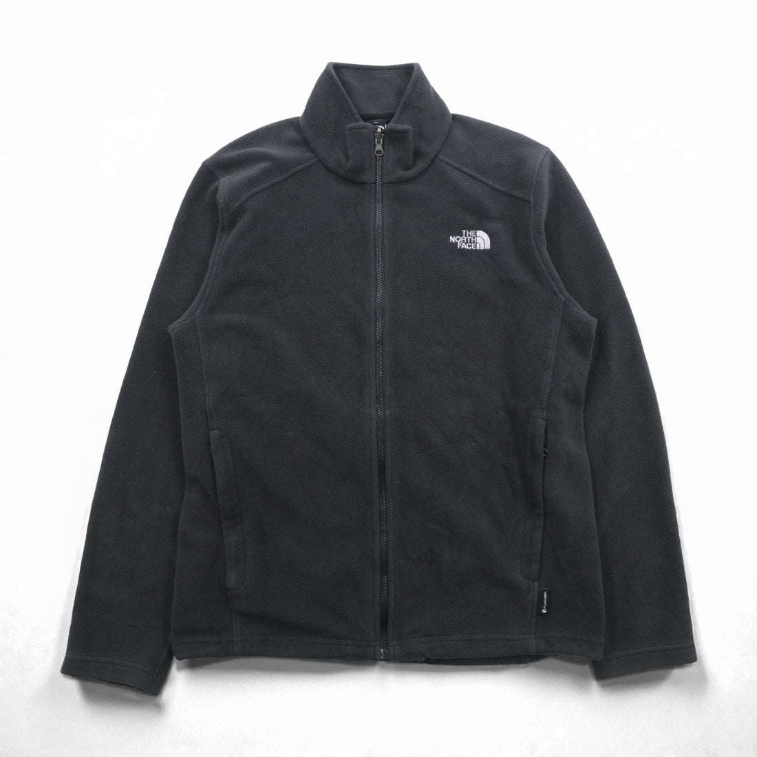 THE NORTH FACE Fleece Jacket M Black Drawcord FLASHDRY Moisture-Wicking, Quick-Drying Stand Collar A0FC US Standard