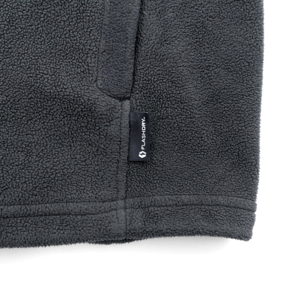 THE NORTH FACE Fleece Jacket M Black Drawcord FLASHDRY Moisture-Wicking, Quick-Drying Stand Collar A0FC US Standard