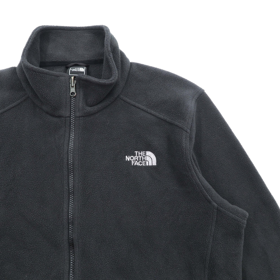 THE NORTH FACE Fleece Jacket M Black Drawcord FLASHDRY Moisture-Wicking, Quick-Drying Stand Collar A0FC US Standard