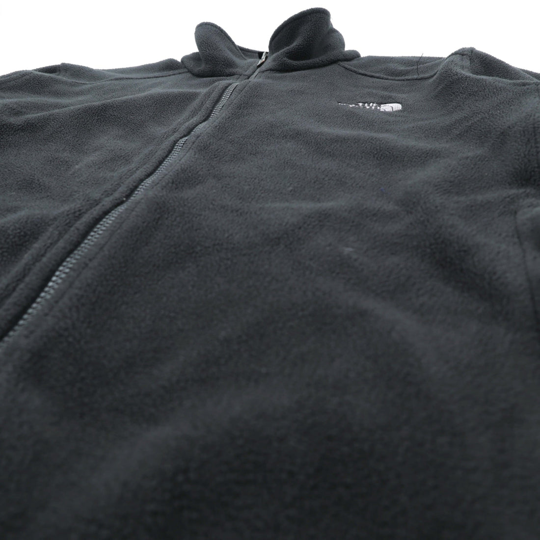 THE NORTH FACE Fleece Jacket M Black Drawcord FLASHDRY Moisture-Wicking, Quick-Drying Stand Collar A0FC US Standard