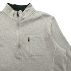 Woolrich Half Zip Fleece Pullover Sweater Jacket XL Beige HMQ00235