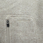 Woolrich Half Zip Fleece Pullover Sweater Jacket XL Beige HMQ00235