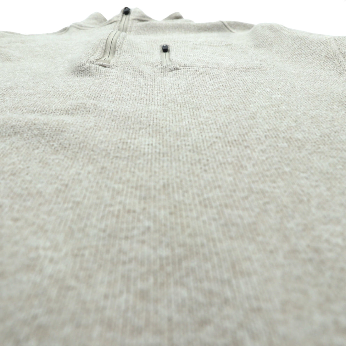Woolrich Half Zip Fleece Pullover Sweater Jacket XL Beige HMQ00235