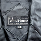 WInd Armor Double-Breasted Lamb Leather Chester Coat, Size L, Black, Sheepskin