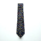 Salvatore Ferragamo Made in Italy Tie Navy Silk Allover Pattern Komon Geometric Origami