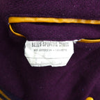 BELL'S SPORTING GOODS 70s USA Vintage Varsity Jacket, Lettered, XL, Wool, PULEATHEATRE Sleeves, Sailor Color Patch, Short Length, 70s, Made in