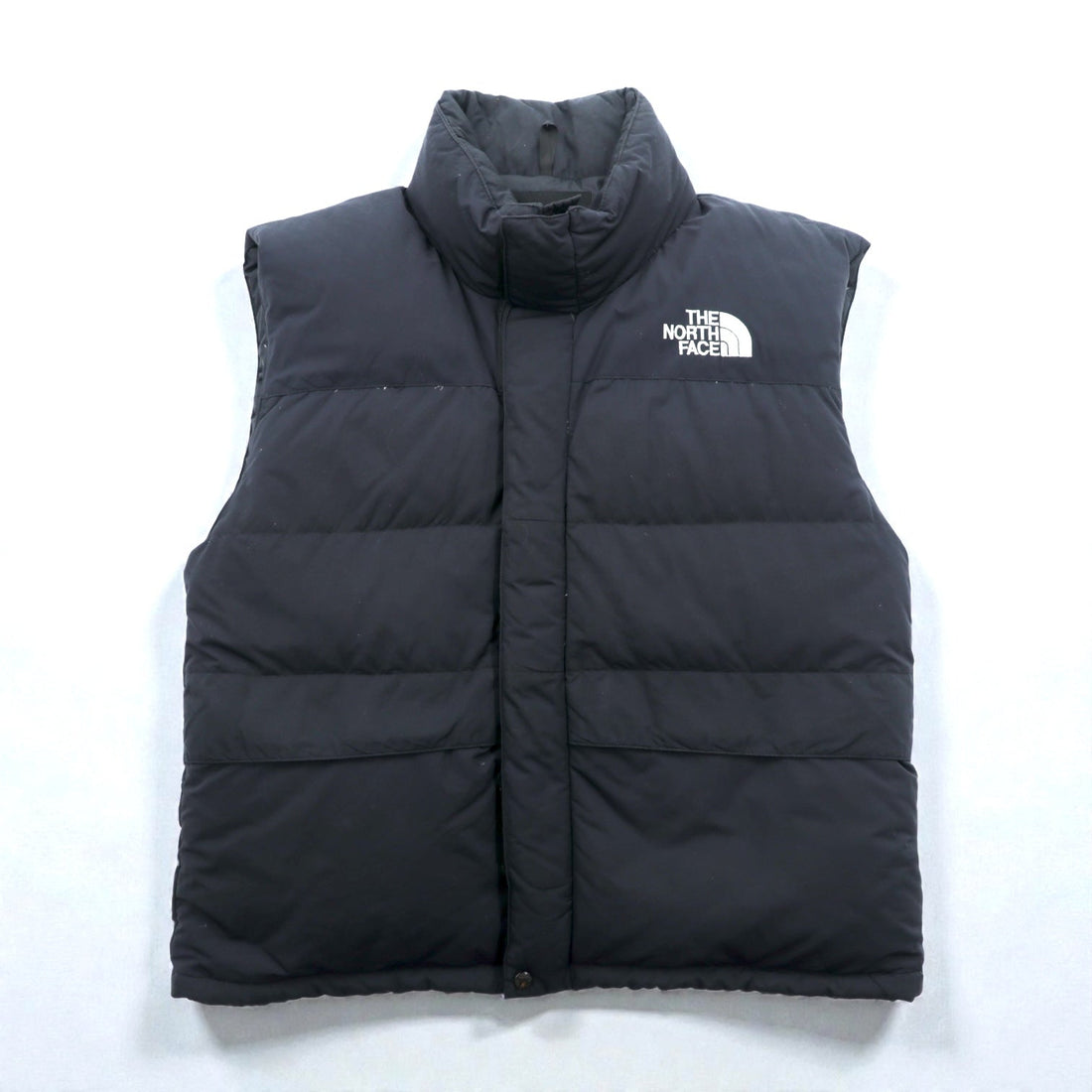 THE NORTH FACE Nuptse Goose Insulated Vest L Hoodie with Stowable Drawcord, Double Zip, and Stand Collar