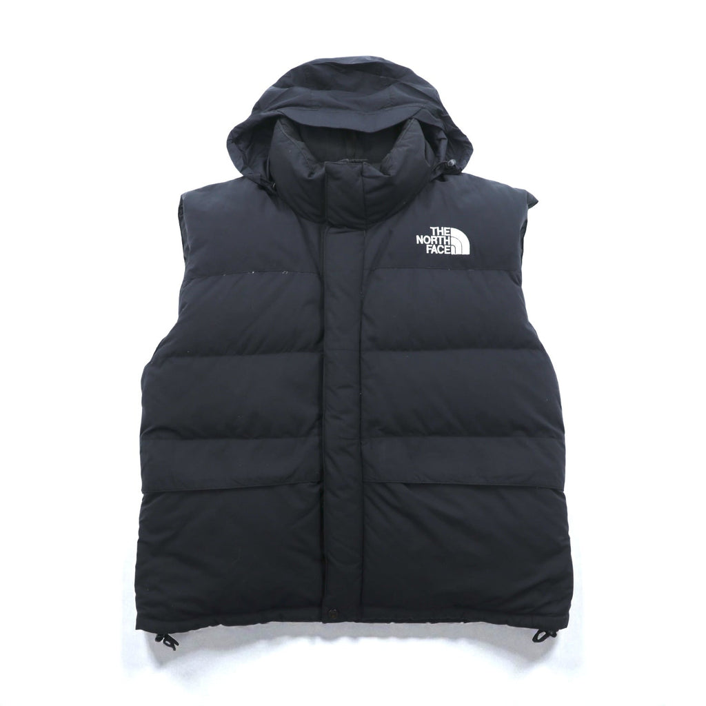 THE NORTH FACE ヌプシ グースインサレーションベスト L パーカー収納式 ドローコード ダブルジップ スタンドカラー