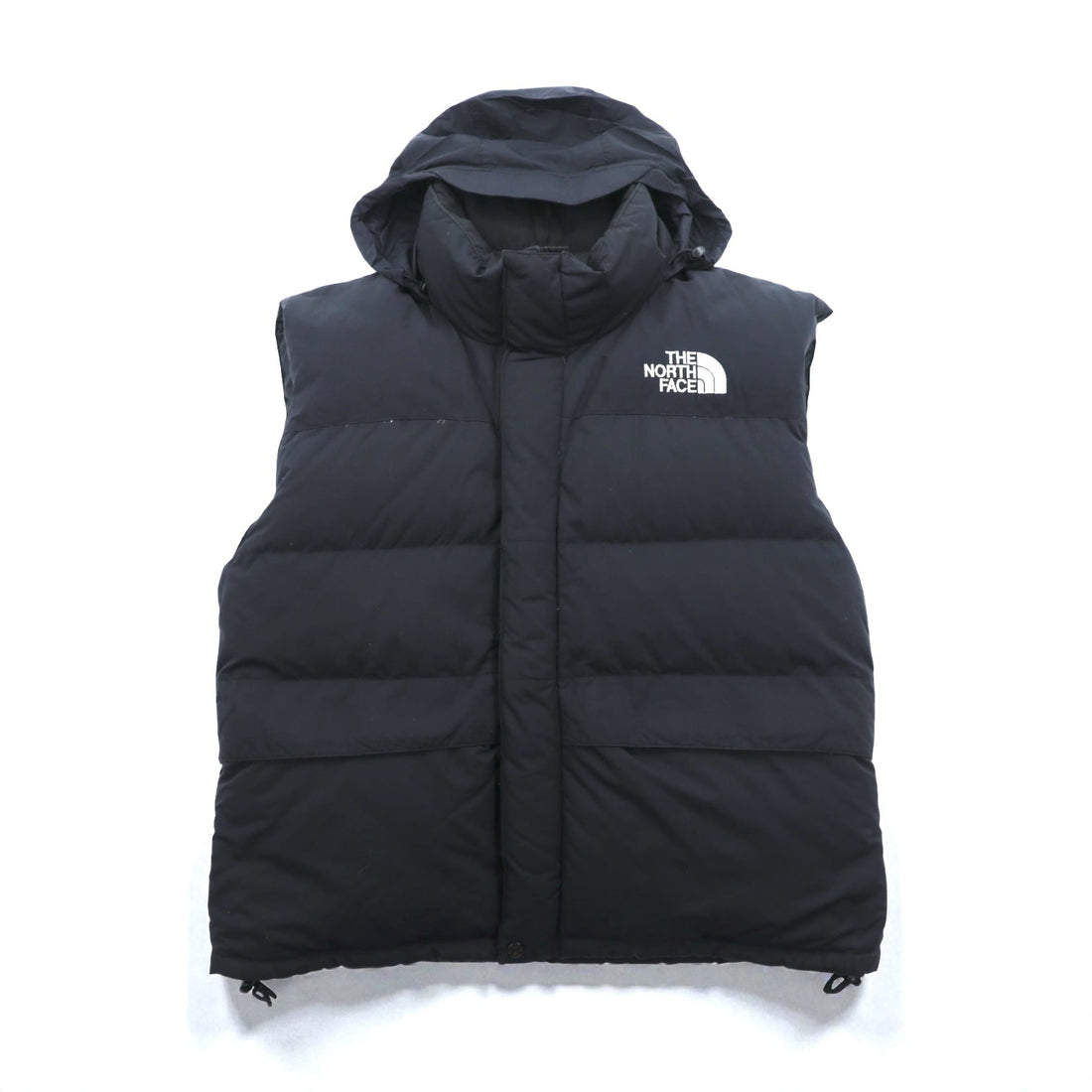 THE NORTH FACE ヌプシ グースインサレーションベスト L パーカー収納式 ドローコード ダブルジップ スタンドカラー
