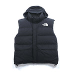THE NORTH FACE ヌプシ グースインサレーションベスト L パーカー収納式 ドローコード ダブルジップ スタンドカラー