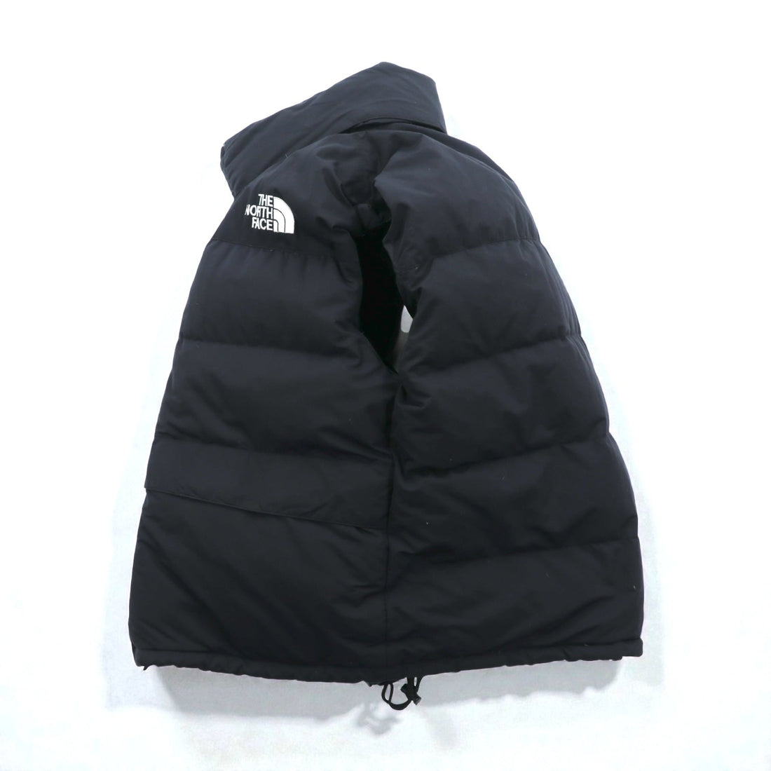 THE NORTH FACE ヌプシ グースインサレーションベスト L パーカー収納式 ドローコード ダブルジップ スタンドカラー