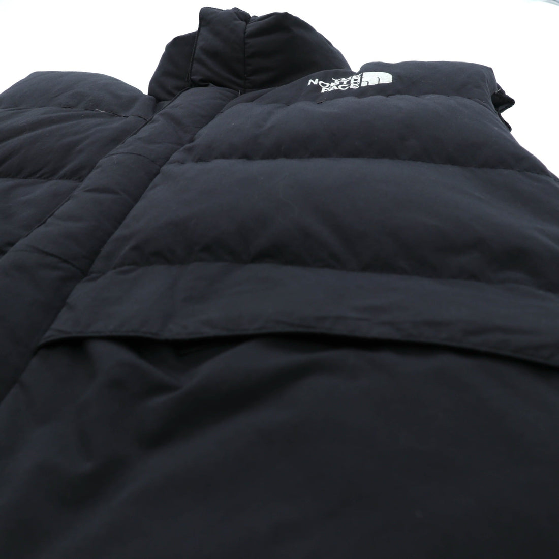THE NORTH FACE ヌプシ グースインサレーションベスト L パーカー収納式 ドローコード ダブルジップ スタンドカラー