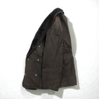 BEAMS 90s Shawl Color Double-Breasted Mouton Soutien Collar Coat, Medium, Brown Leather, Quilted Lining, LEATHER WORKS, EXCLUSIVELY