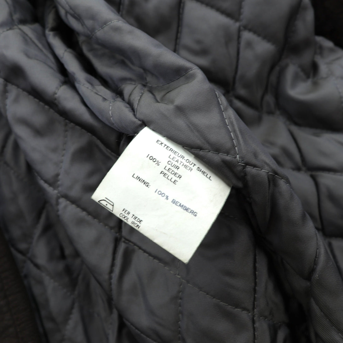 BEAMS 90s Shawl Color Double-Breasted Mouton Soutien Collar Coat, Medium, Brown Leather, Quilted Lining, LEATHER WORKS, EXCLUSIVELY