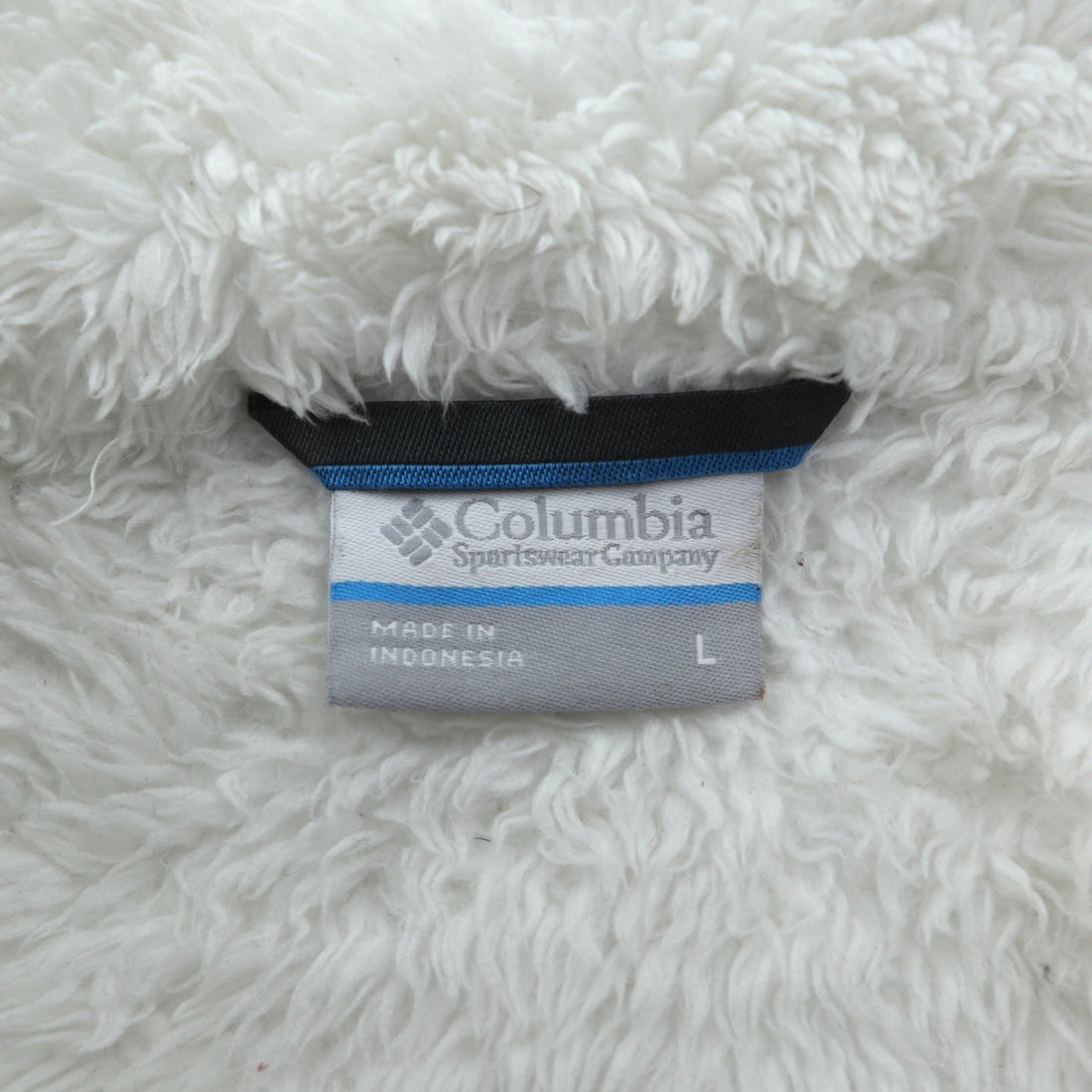 Columbia Pile Fleece Jacket, Large, White, Stand Collar, Fast Beauty Plush, XL6620
