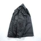Action 90s Vintage Black Leather 3B カーコート レザー コート L キルティングライナー 着脱式 THE OLDE HIDE HOUSE