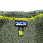 Patagonia レトロパイル プルオーバー ボア フリースジャケット M カーキ 胸ジップポケット STY22810