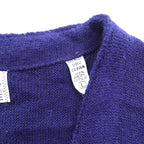IZOD LACOSTE 70年代 Vネック ニット カーディガン L ネイビー アクリル 糸巻タグ