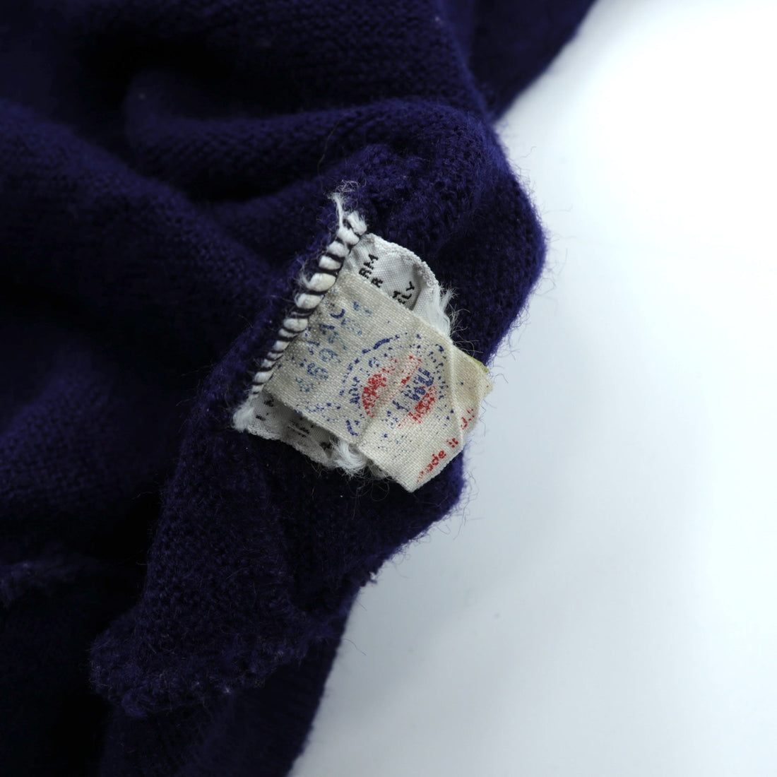 IZOD LACOSTE 70年代 Vネック ニット カーディガン L ネイビー アクリル 糸巻タグ