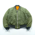 US Military 90s Vintage MA-1 Flight Jacket GREENBRIER 米国製 フライトジャケット M カーキ 中綿 リバーシブル EMARジップ MIL-J-8279 90年代 USA製